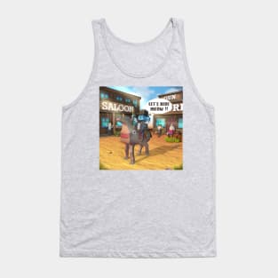 Let's ride, Cool cat cowboy meow Tank Top